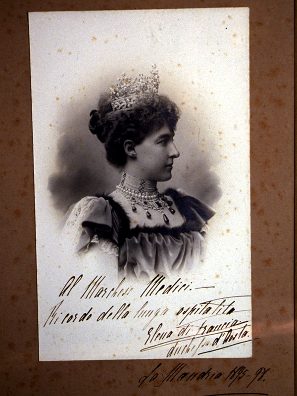 Elena D'Orleans, Duchess of Aosta, 1898, black and white photograph