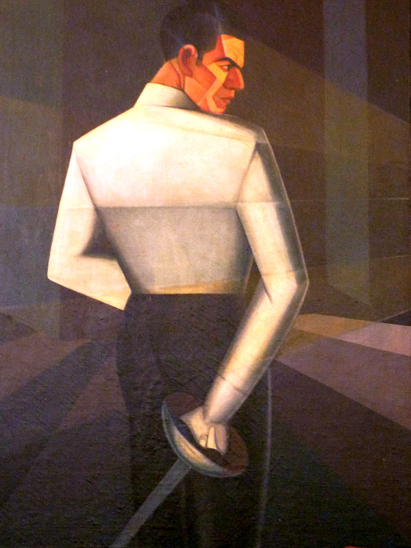 Pippo Rizzo, Lo schermitore Salafia, 1928, oil on canvas